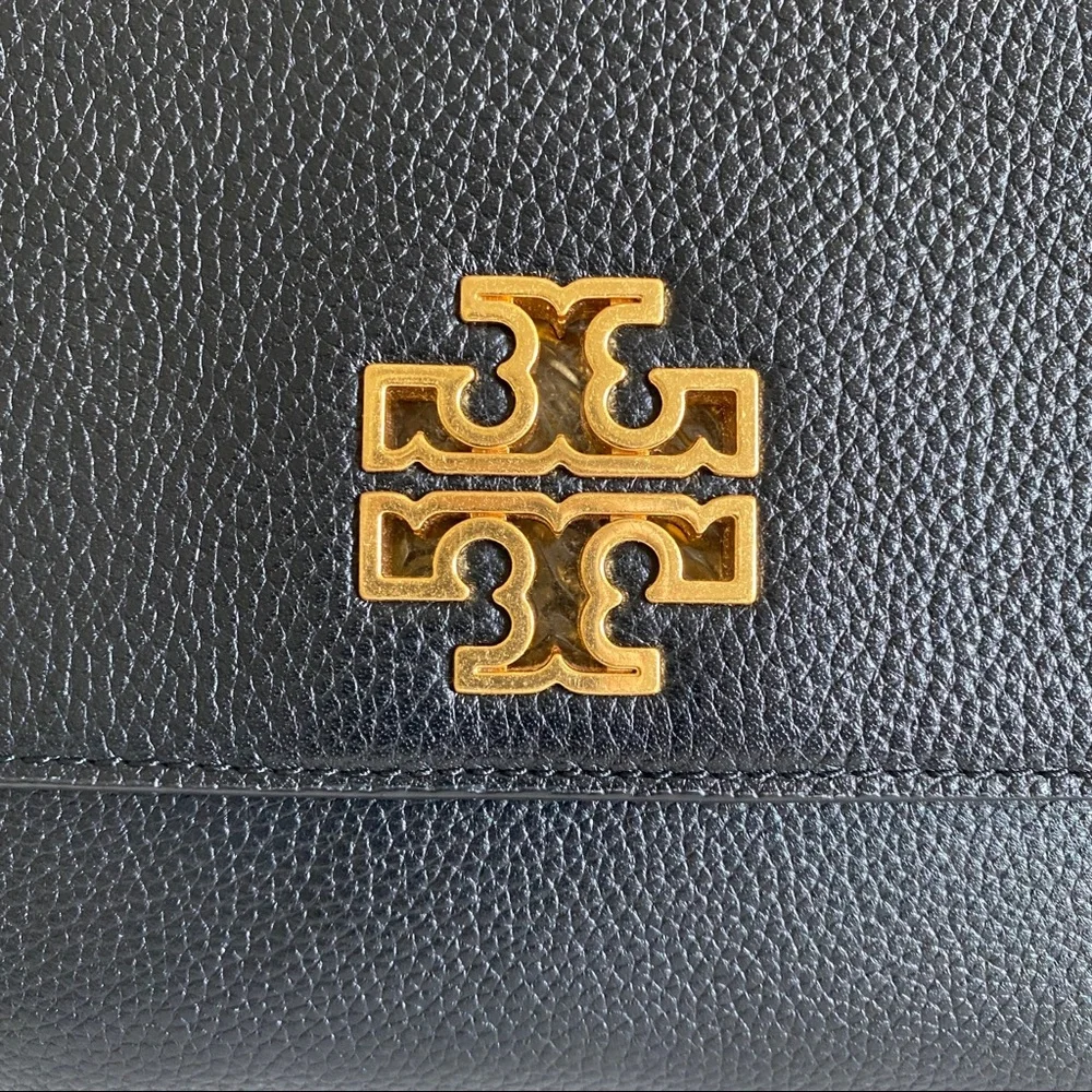 Tory burch black chain strap flap bag